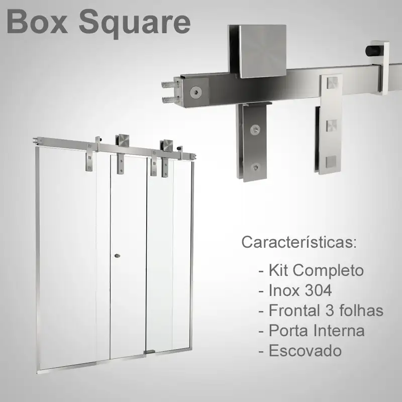 Frontal Interno 3 Folhas Escovado